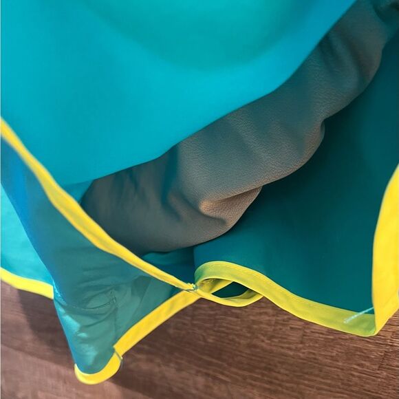 Nike Athletic Training Tempo Green/Yellow Lined/Brief Running Shorts Sz M - Picture 4 of 4